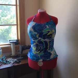Tankini top with roses